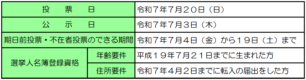 投票日等